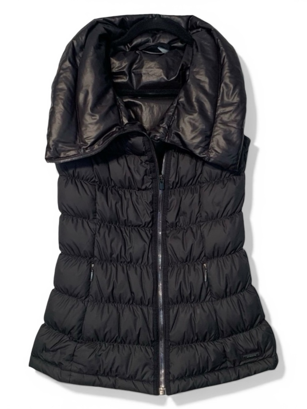 Athleta Downabout Goose Down Puffer Vest Black Womens XXS Zip